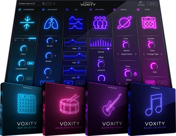 Cymatics VOXITY Vocal Mixing Plugin + 4 Bonuses Sample packs